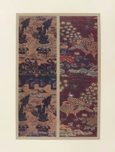 Paons et pivoines ; motifs ornementaux von Maurice Pillard Verneuil
