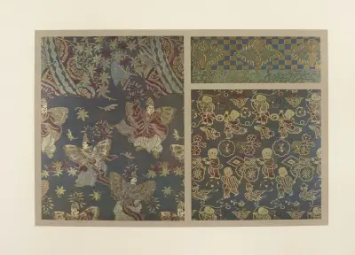 Figurer ; fåglar mot palmfond av Maurice Pillard Verneuil
