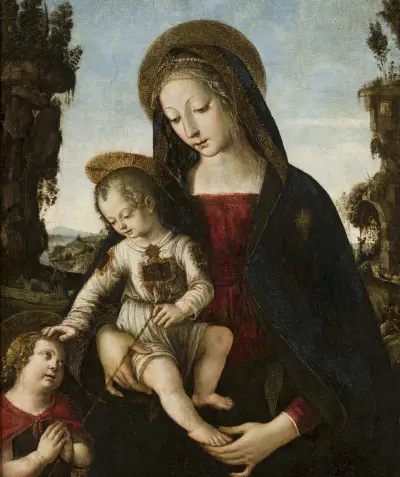 Madonna with Child Jesus and St. John av Pinturicchio