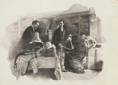 Changing room of the artists at the Grand Theatre av Władysław Podkowiński