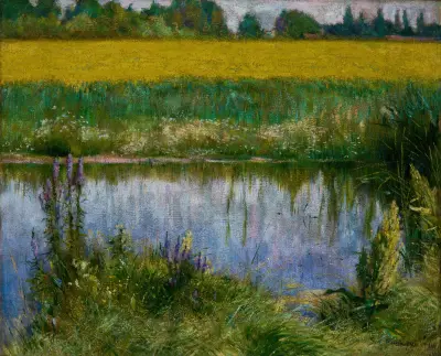 Field of Lupine av Władysław Podkowiński