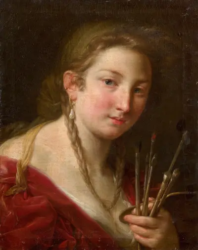 Allegory of painting av Pompeo Batoni