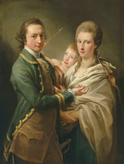 Arthur Saunders Gore, Viscount Sudley, later 2nd Earl of Arran (1734-1809), and his wife av Pompeo Batoni