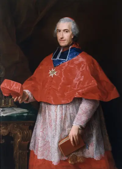 Portrait of Cardinal Jean-François Joseph de Rochechouart av Pompeo Batoni