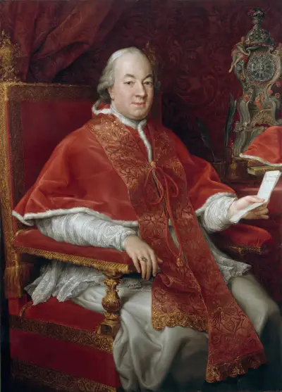Porträtt av påve Pius VI, Giovanni Angelo Braschi av Pompeo Batoni