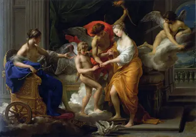 The Marriage Of Cupid And Psyche av Pompeo Batoni