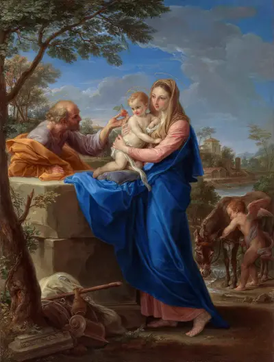 The Rest On The Flight Into Egypt av Pompeo Batoni