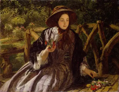 Garden Flowers (Making A Posy) av William Powell Frith