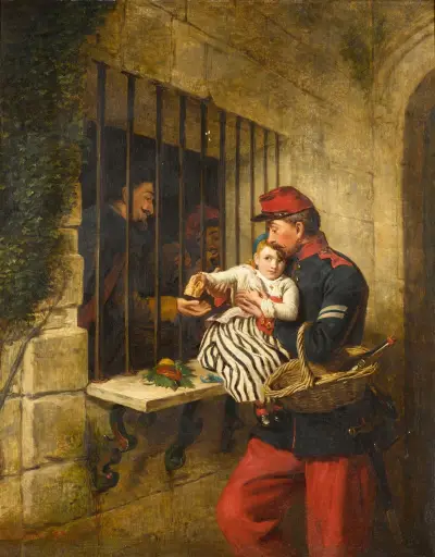 Interior of Marseilles Prison, a Scene from Little Dorrit av William Powell Frith