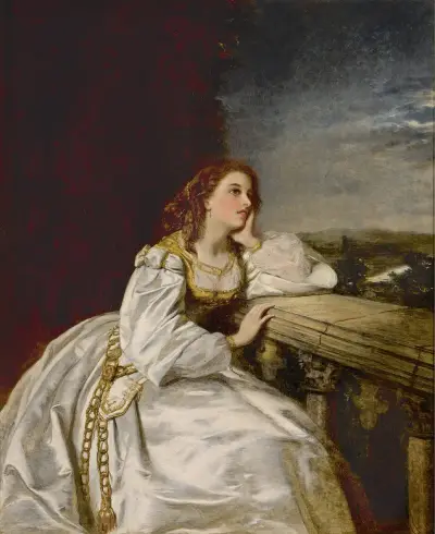 Juliet,’O that I were a Glove upon that Hand’ av William Powell Frith