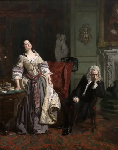 Pope Makes Love To Lady Mary Wortley Montagu av William Powell Frith