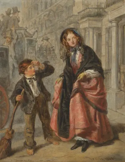 The crossing sweeper, 1863 av William Powell Frith