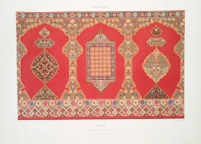 Arabesques; Heitha; tenture de revêtement des lambris (XVIIIe. siècle) av Émile Prisse d'Avennes