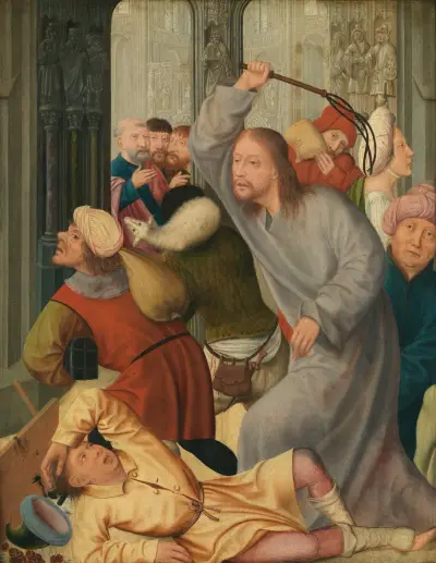 Christ Driving the Money-changers from the Temple av Quentin Massys