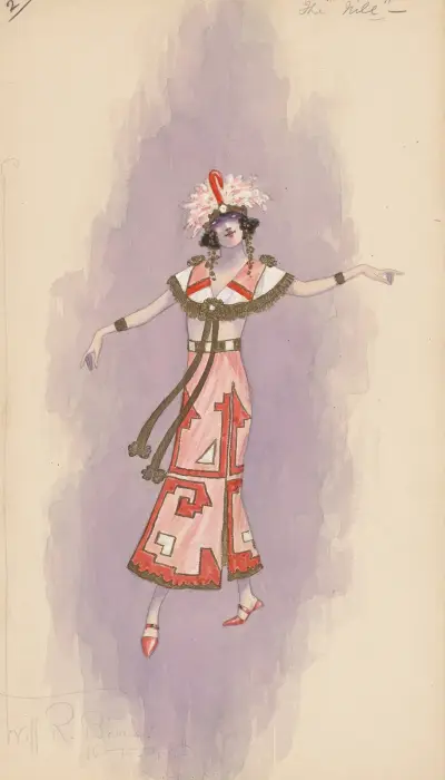 Woman’s costume; Pink dress, von Will R. Barnes
