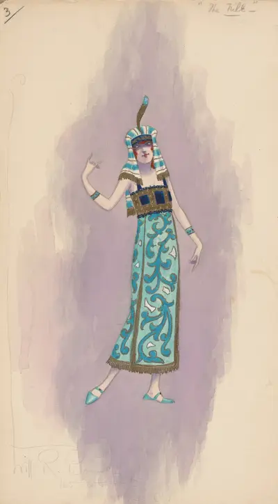 Woman’s costume (blue, dress), von Will R. Barnes