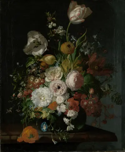 Still Life with Flowers in a Glass Vase av Rachel Ruysch