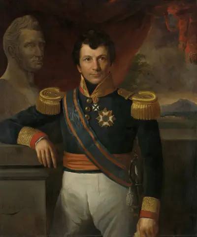 Portrait of Johannes, Graaf van den Bosch, Governor-General of the Dutch East Indies av Raden Saleh