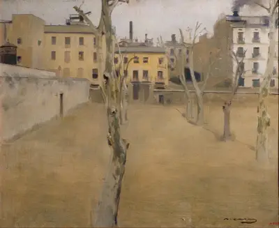 Der Hof des alten Gefängnisses in Barcelona (Hof der Lämmer) von Ramón Casas