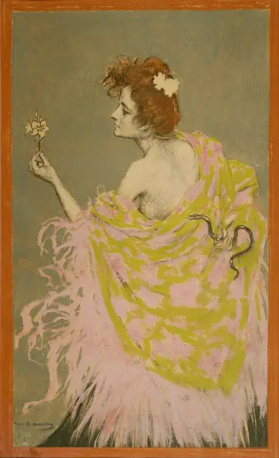 Original design for the poster ‘Sífilis’ av Ramón Casas