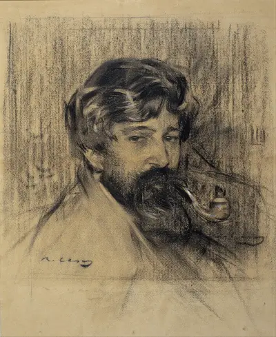 Portrait of Santiago Rusiñol av Ramón Casas