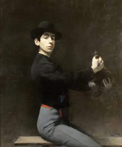 Självporträtt av Ramón Casas