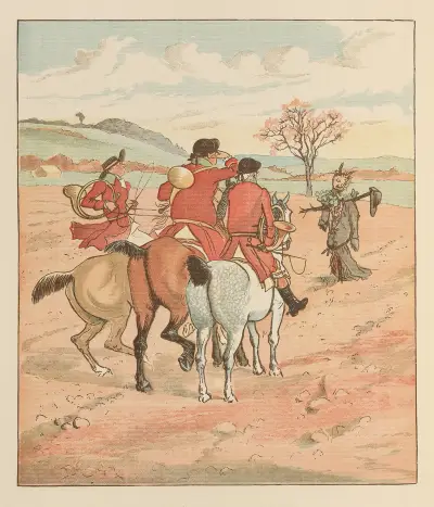 The Three Jovial Huntsmen Pl.3 av Randolph Caldecott