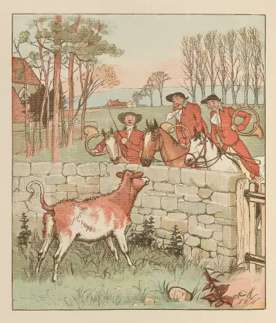 The Three Jovial Huntsmen Pl.5 av Randolph Caldecott