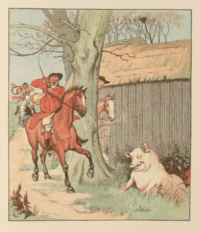 The Three Jovial Huntsmen Pl.7 av Randolph Caldecott