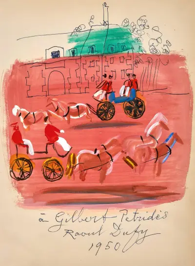 Spann framför stuteriet Pin av Raoul Dufy