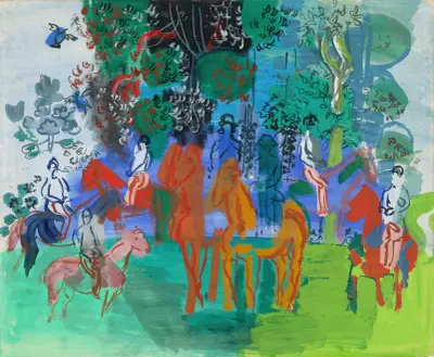 Ryttare i skogen av Raoul Dufy