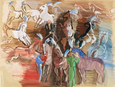 Cirkushästar av Raoul Dufy
