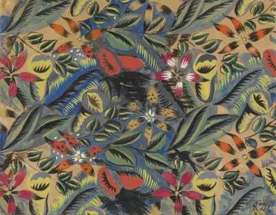 Blomsterkomposition med amariljer av Raoul Dufy