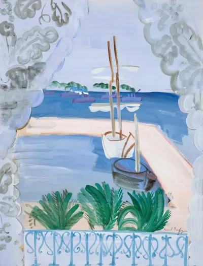 Öppet fönster i Golfe-Juan av Raoul Dufy
