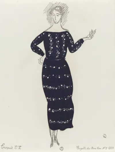 Gazette du Bon Ton – Croquis No II av Raoul Dufy