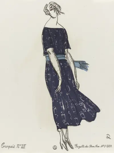 Gazette du Bon Ton – Croquis No IIII av Raoul Dufy
