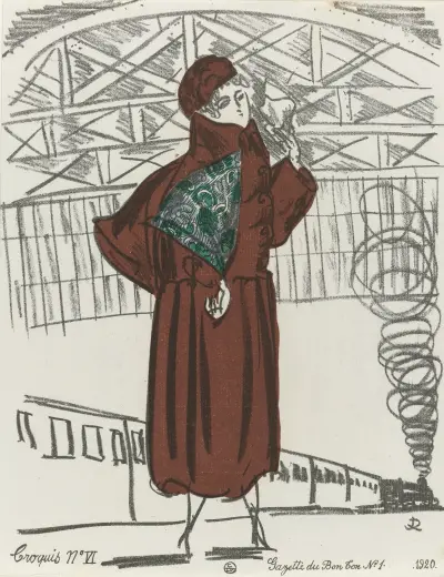 Gazette du Bon Ton – Croquis No VI av Raoul Dufy