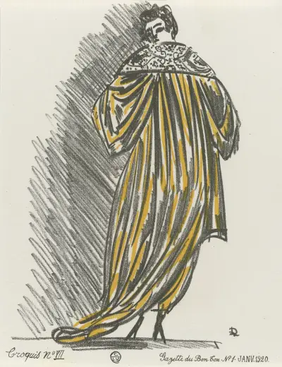 Gazette du Bon Ton – Croquis No VII av Raoul Dufy