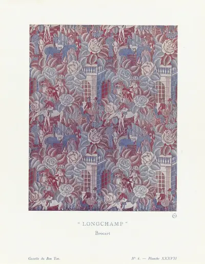 Gazette du Bon Ton – Longchamp, Brocart av Raoul Dufy