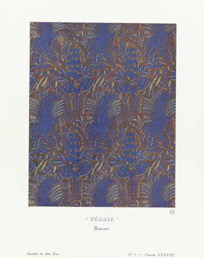 Gazette du Bon Ton – Pégase, Brocart av Raoul Dufy