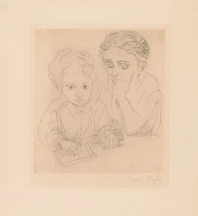 Henriette och hennes mor av Raoul Dufy