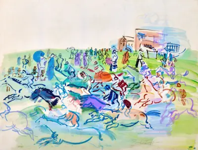 Kapplöpningen i Epsom av Raoul Dufy