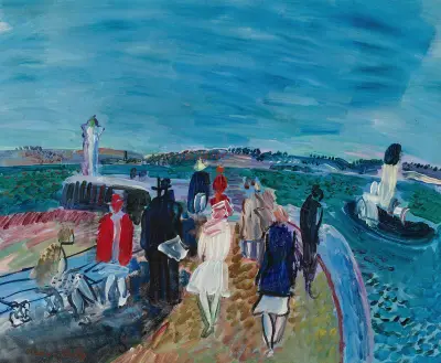 Järnvägsbron vid Honfleur av Raoul Dufy
