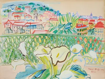 Terassen i Nice av Raoul Dufy