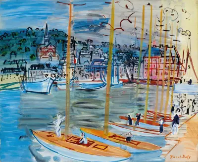Bassängen i Deauville av Raoul Dufy