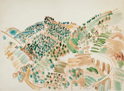 Viadukten i Vence av Raoul Dufy