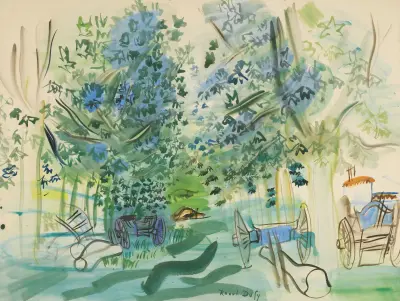 Kärrorna i Montsaunès av Raoul Dufy