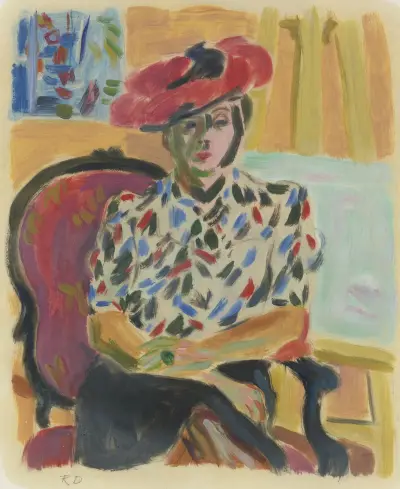 Porträtt av Berthe av Raoul Dufy