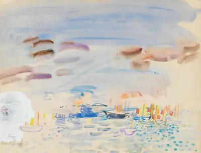 Segeltävling i Cowes av Raoul Dufy