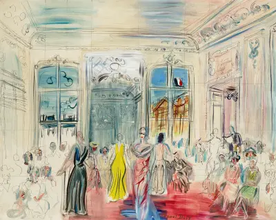 En visning hos Schiaparelli av Raoul Dufy